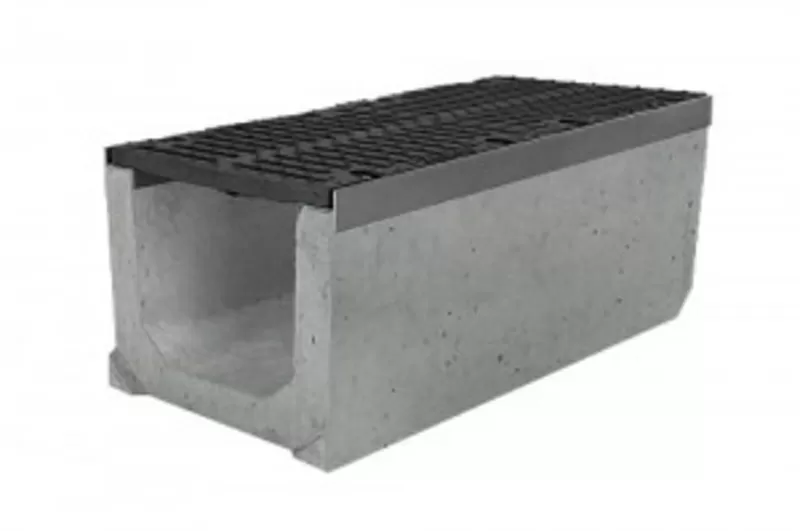 лотки водоотводные  бетонные с решетками 