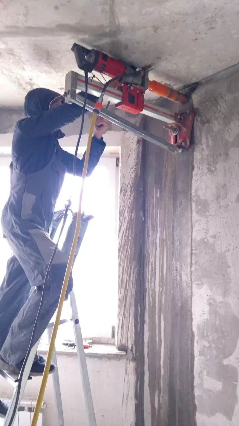Алмазное бурение: cверление отверстий в бетонных стенах,  перекрытиях 5